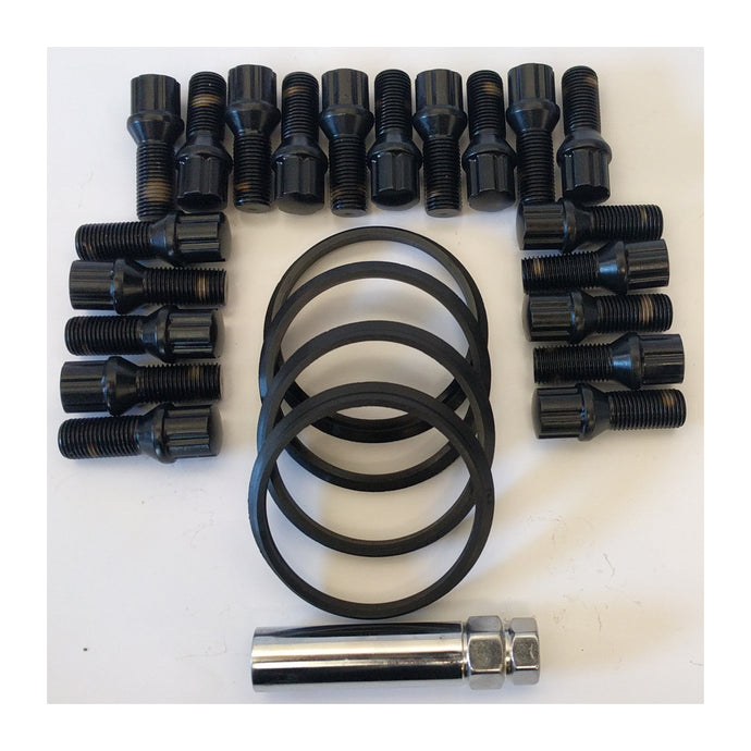 Tuner Spline Lug Bolt Set - Black