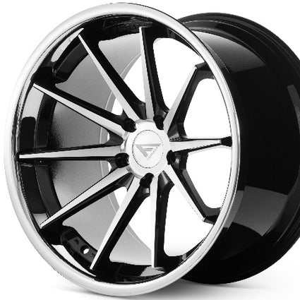Ferrada FR4 Machine Black / Chrome Lip