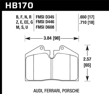 Hawk 93-95 Porsche 968 / 85-91 944 / 87-89 911 DTC-70 Front Race Brake Pads
