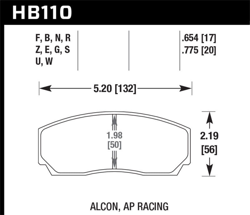 Hawk AP CP2279 / CP3788 / CP3789 / CP5835 / CP5880 / CP5830 (SC430) Caliper DTC-60 Race Brake Pads