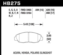 Hawk Honda 98-02 Accord / 06-11 Civic / Polaris Slingshot DTC-60 Race Brake Pads