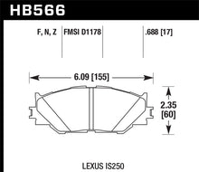 Hawk 06-08 Lexus IS250 Performance Ceramic Street Front Brake Pads