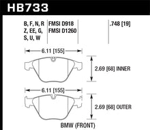Hawk 11-13 BMW Z4 sDrive35is Performance Ceramic Street Front Brake Pads