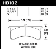Hawk AP Racing 6/Wilwood DTC-50 Race Brake Pads