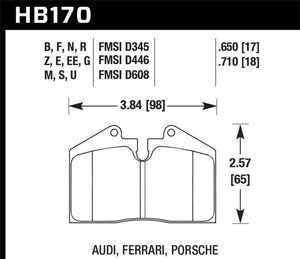 Hawk 93-95 Porsche 968 / 85-91 944 / 87-89 911 DTC-70 Front Race Brake Pads