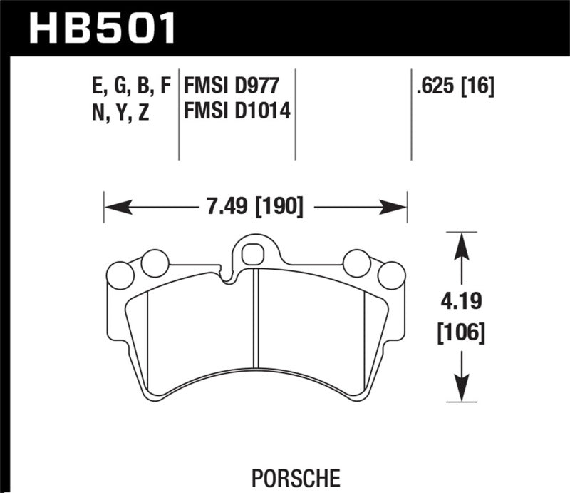 Hawk 03-10 Porsche Cayenne / 07-15 Audi Q7 Blue 9012 Front Race Pads