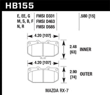 Hawk 86-95 Mazda RX-7 (Exc 1992) Black Race Front Brake Pads