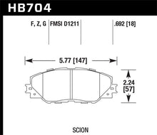 Hawk 06-09 Toyota RAV4 / 10-13 Toyota Matrix Performance Ceramic Front Brake Pads