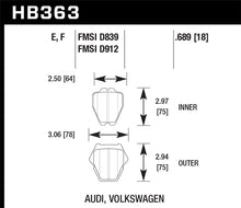 Hawk 00-04 Audi A6 Quattro/00-03 A8 Quattro / 03-05 VW Passat Blue 9012 Front Race Brake Pads