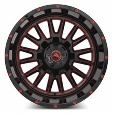 American Off-Road A105 Black Milled Spoke Red Tint