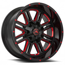American Off-Road A106 Black Milled Spoke Red Tint