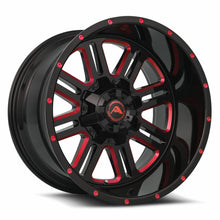 American Off-Road A106 Black Milled Spoke Red Tint