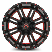 American Off-Road A106 Black Milled Spoke Red Tint