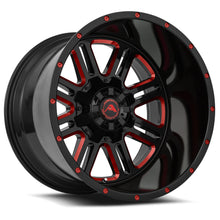American Off-Road A106 Black Milled Spoke Red Tint