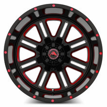 American Off-Road A106 Black Milled Spoke Red Tint