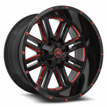 American Off-Road A106 Black Milled Spoke Red Tint