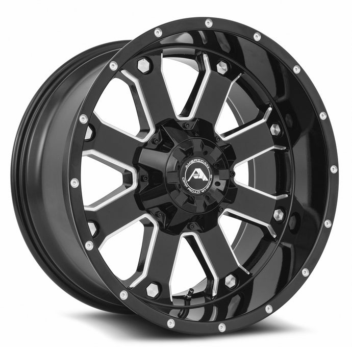 American Off-Road A108 Black Milled Spoke