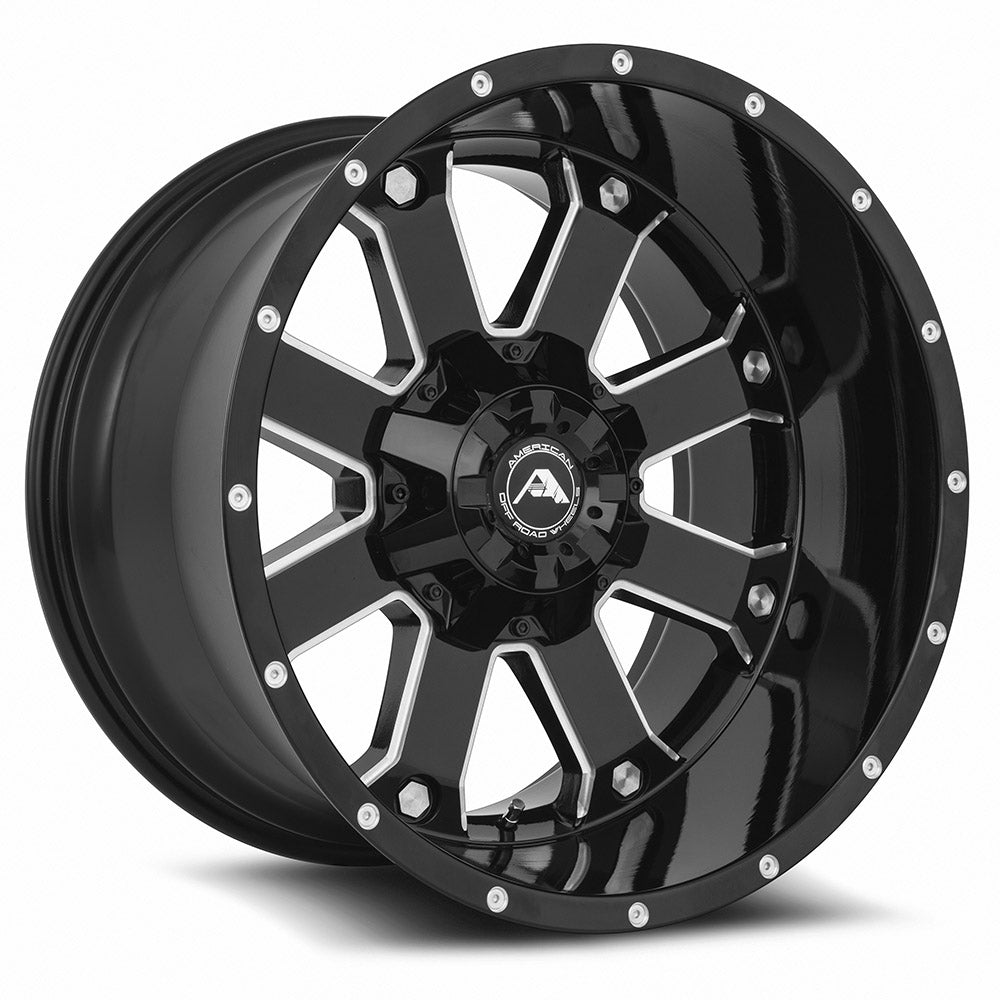 American Off-Road A108 Black Milled Spoke