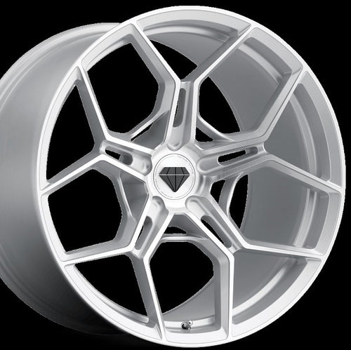 22 inch Blaque Diamond BD-F25 Forged Silver Concave Staggered Wheels Rims. By Kixx Motorsports www.kixxmotorsports.com