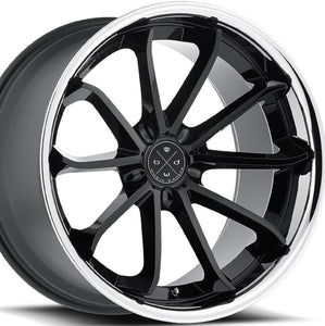 22x9 Blaque Diamond BD23 Black w/Chrome Concave wheels rims by KIXX Motorsports https://www.kixxmotorsports.com/products/22x9-blaque-diamond-bd-23-gloss-black-w-chrome-lip-wheel
