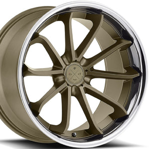 22x9 Blaque Diamond BD23 Concave Bronze wheels rims by Authorized Dealer KIXX Motorsports https://www.kixxmotorsports.com/products/22x9-blaque-diamond-bd-23-matte-bronze-w-chrome-lip-wheel