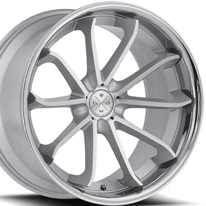 22" Blaque Diamond BD23 Silver concave wheels rims byt KIXX Motorsports https://www.kixxmotorsports.com/products/22-full-staggered-set-blaque-diamond-bd-23-22x9-22x10-5-silver-w-chrome-lip-wheels