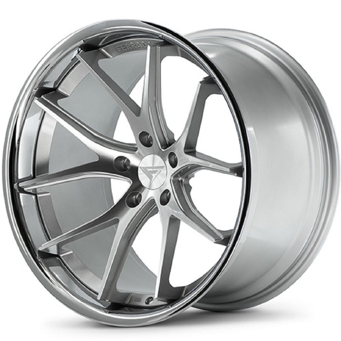 22x9 Ferrada FR2 Silver concave wheels rims by Authorized Ferrada Dealer https://www.kixxmotorsports.com/products/22x9-ferrada-fr2-machine-silver-w-chrome-lip-wheel