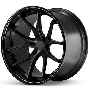 20" Ferrada FR2 Black concave wheels rims by Authorized Dealer KIXX Motorsports https://www.kixxmotorsports.com/products/20-full-staggered-set-ferrada-fr2-20x9-20x10-5-matte-black-w-gloss-black-lip-wheels