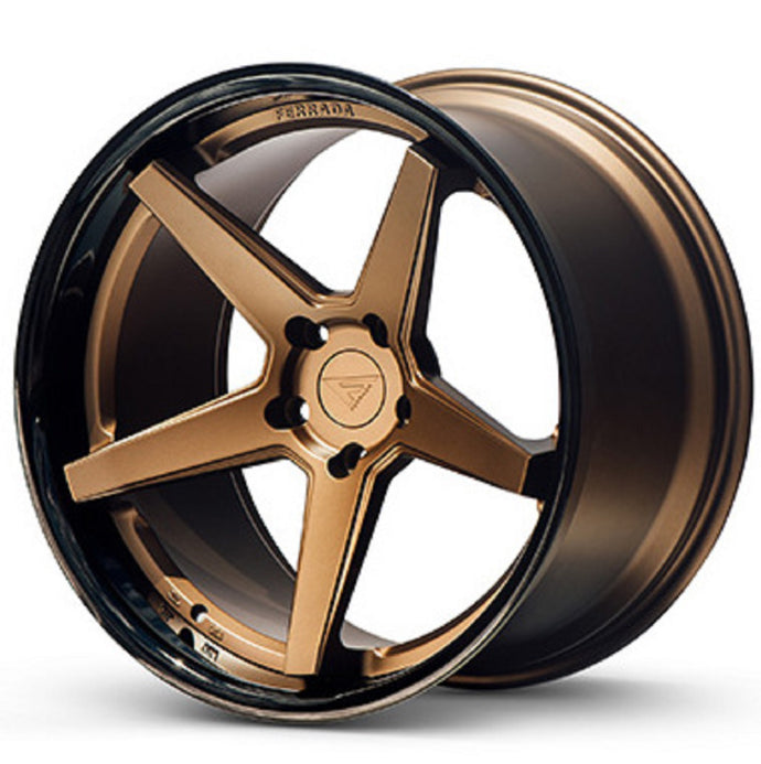 19x10.5 Ferrada FR3 Bronze concave wheels rims by Kixx Motorsports https://www.kixxmotorsports.com/products/19x10-5-ferrada-fr3-matte-bronze-w-gloss-black-lip-wheel