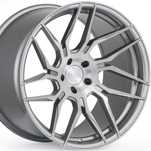 19x8.5 Rohana RFX7 Brushed Titanium/Silver Rotary Forged Concave Wheels by Authroized Dealer KIXX Motorsports https://www.kixxmotorsports.com/products/19x8-5-rohana-rfx7-brushed-titanium-wheels-rotary-forged