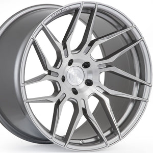 20" (Full Staggered Set) Rohana RFX7 20x9 20x11 Brushed Titanium Wheels (Rotary Forged)
