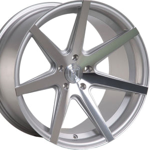 20" (Full Staggered) Rohana RC7 20x10 20x11 Silver Machined Concave Wheels