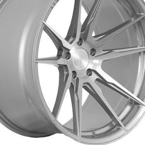20x10" Rohana RF2 Brushed Titanium/Silver Concave Wheels by KIXX Motorsports Authorized Dealer