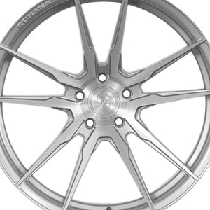 20x10" Rohana RF2 Brushed Titanium/Silver Concave Wheels by KIXX Motorsports Authorized Dealer