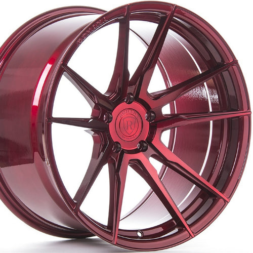 Rohana RF2 Gloss Red Concave Wheels-Rotary Forged by Kixx Motorsports www.kixxmotors.com
