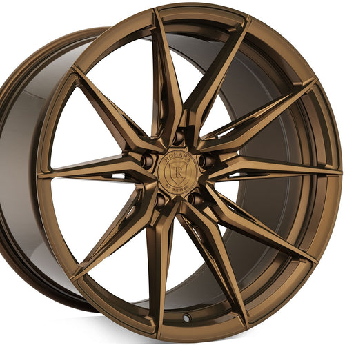 20 inch Rohana RFX13 Brushed Bronze staggered concave wheels forged rims. By Kixx Motorsports https://www.kixxmotorsports.com