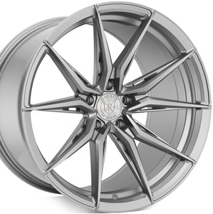 20" Rohana RFX13 Titanium Silver staggered concave wheels forged rims. By Kixx Motorsports https://www.kixxmotorsports.com
