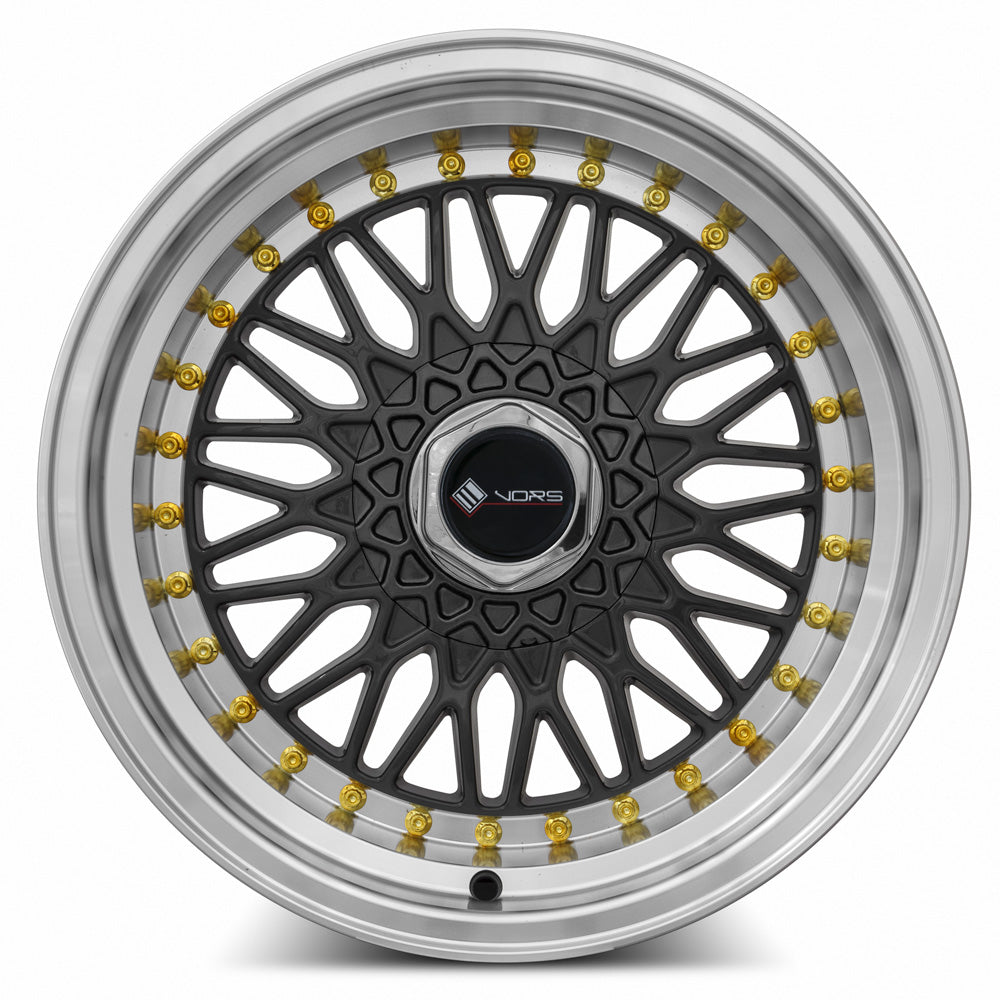 MRR VR3 Gun Metal Gold Rivet