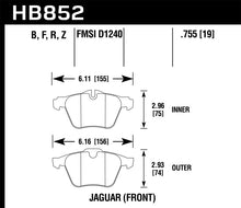 Hawk 05-09 Jaguar XJR / 10-15 Jaguar XJ Performance Ceramic Street Front Brake Pads