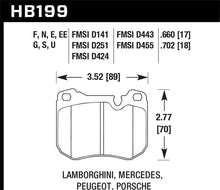 Hawk 86-89 Mercedes 560SL / 77-88 Porsche 924 / 78-81 928 / 83-89 944 DTC-70 Front Race Brake Pads
