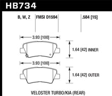 Hawk 13-16 Hyundai Veloster / 13-16 Hyundai Elantra Performance Ceramic Rear Brake Pads