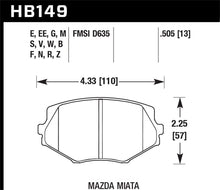 Hawk 94-05 Miata / 01-05 Normal Suspension Performance Ceramic  Street Front Brake Pads (D635)
