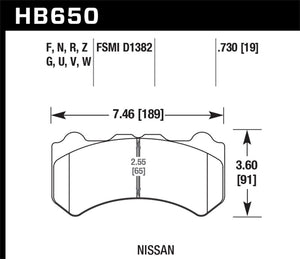 Hawk 09-11 Nissan GT-R Performance Ceramic Street Front Brake Pads
