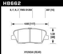 Hawk 10 Hyundai Genesis Coupe (w/o Brembo Breaks) Performance Ceramic Street 15mm Rear Brake Pads