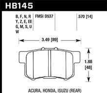 Hawk 97-01 Acura Integra Type R / 06-13 Honda Civic Si Blue 42 Rear Brake Pads