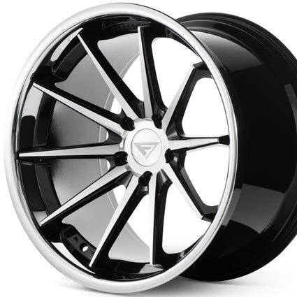 Ferrada FR4 Machine Black / Chrome Lip