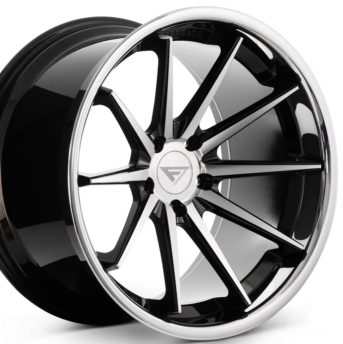 Ferrada FR4 Machine Black / Chrome Lip