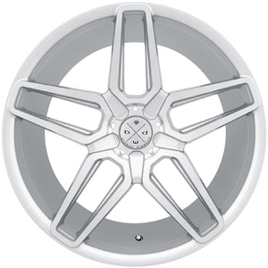 Blaque Diamond BD-17-6 24x10 Silver w Machine Face