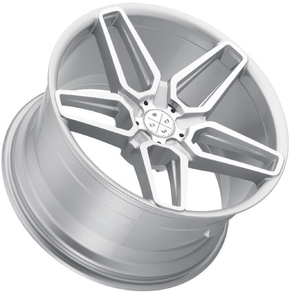 Blaque Diamond BD-17-6 24x10 Silver w Machine Face