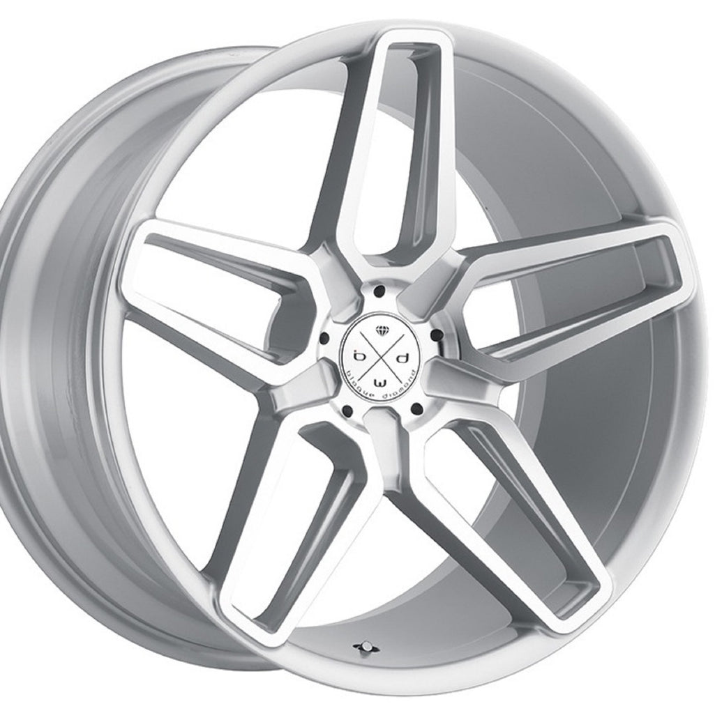 Blaque Diamond BD-17-6 24x10 Silver w Machine Face